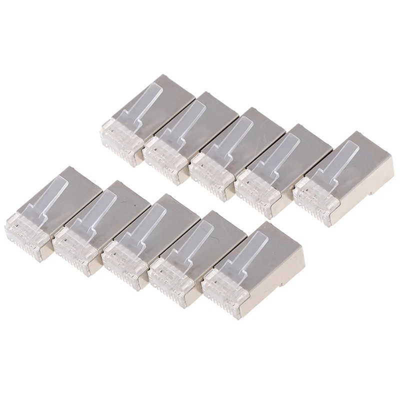 10/20pcs/set Cat6 Rj45 Connector Modular Ethernet Cable Head Plug Gold-plated Connector Dropshipping