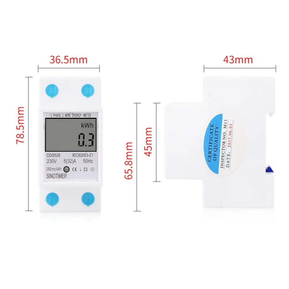 SINOTIMER кВтч AC 230 в цифровой монитор использования электроэнергии ваттметр энергопотребление ватт Ампер Вольтметр анализатор