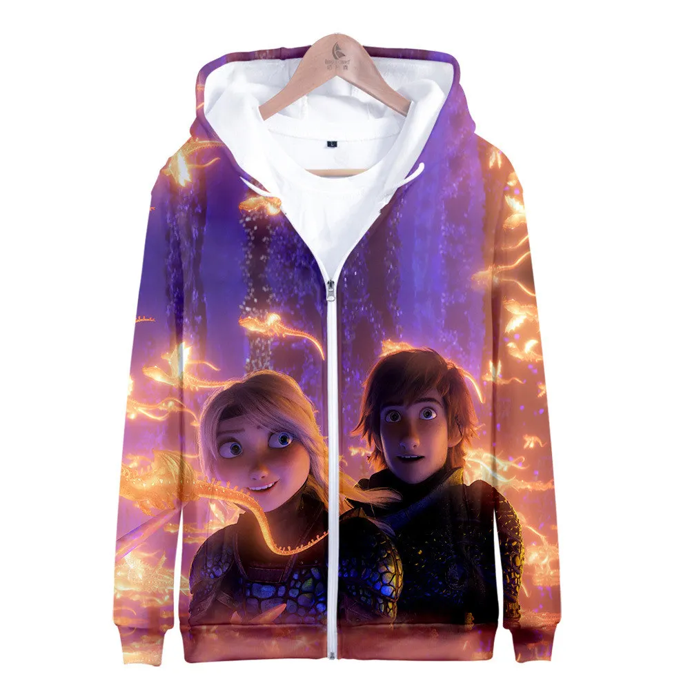 

NEW Unisex How to Train Your Dragon Toothless Cosplay Costume 3D Print zipper Hoodies Sweatshirt for adult