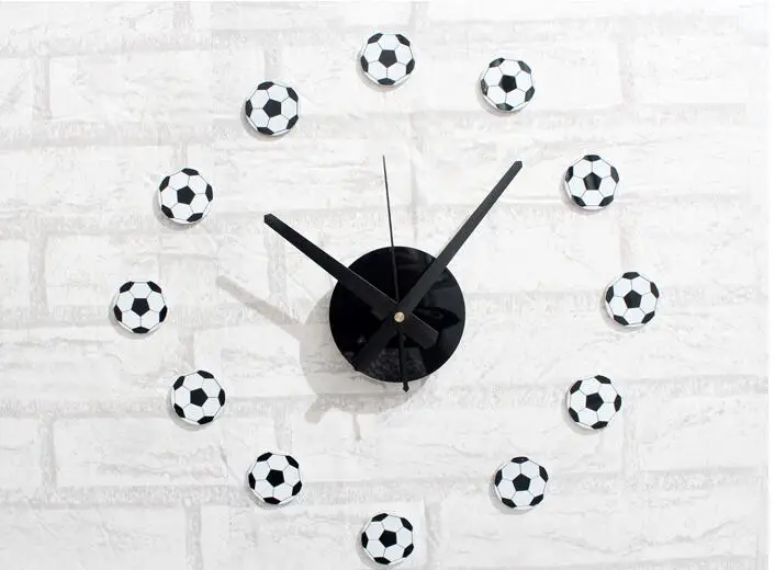 1 piece 3 D Fun black white football soccer pattern of the living room