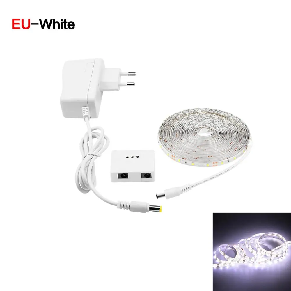 1 м 2 м 3 м 4 м 5 м ручной развертки светодиодный светильник 12 в датчик движения светодиодный s спальня лампа DIY шкаф кухонный шкаф Cooke светильник ing - Цвет: White EU Plug