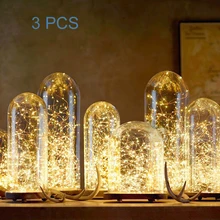 3 шт. 5 м 50LED 3M30LED 3AA батареи светодиодные огни строку для Рождество гирлянды партии Свадебный Декор Рождественский Flasher гирляндой