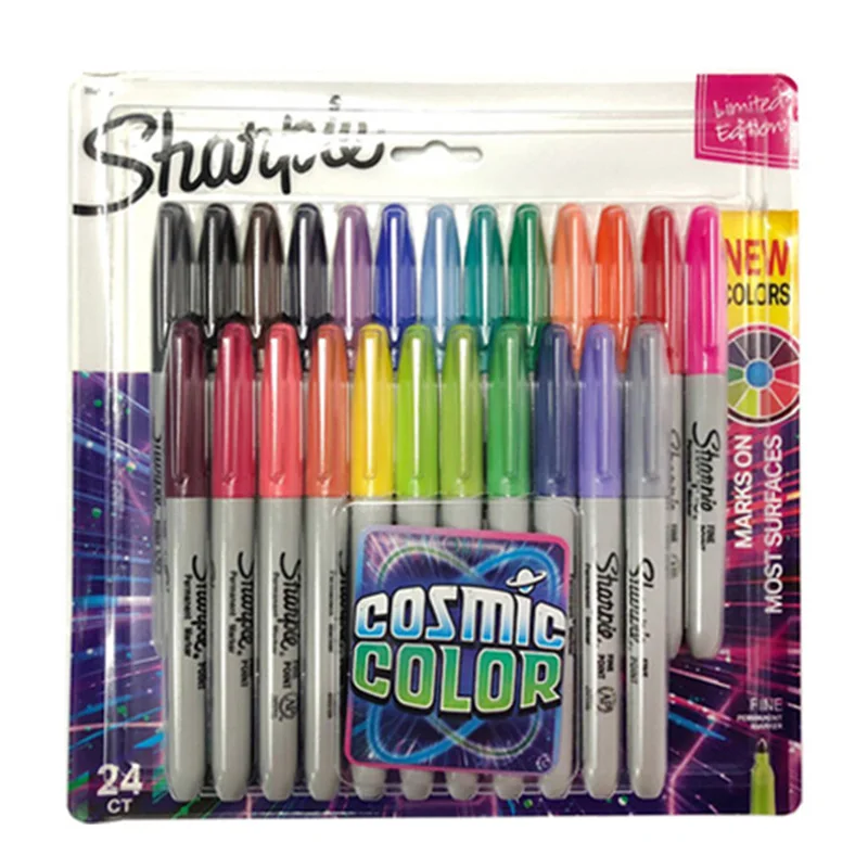 

24 Pcs/set New Arrival!!! Sanford Sharpie 31993 Eco-friendly Fine Point 1MM Permanent Art Marker Pen