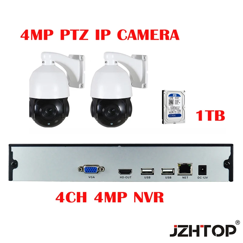 4MP IP Network Speed Dome Camera with 4MP NVR