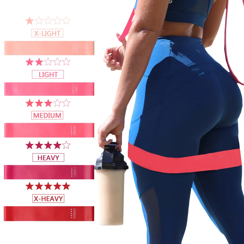 Resistance Bands Fitness Gum Exercise Gradient Color Sports Elastic Band Strength Training Athletic Rubber Loop Workout Expander|Resistance Bands| - AliExpress