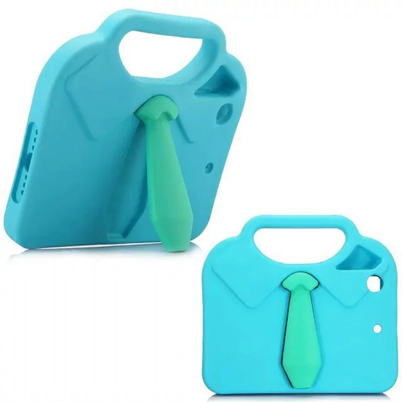 For ipad 2017 2018 soft Cover Kickstand Design Silicone all inclusive Tie portable child protection cover For ipad Air 1 Air 2 (6)
