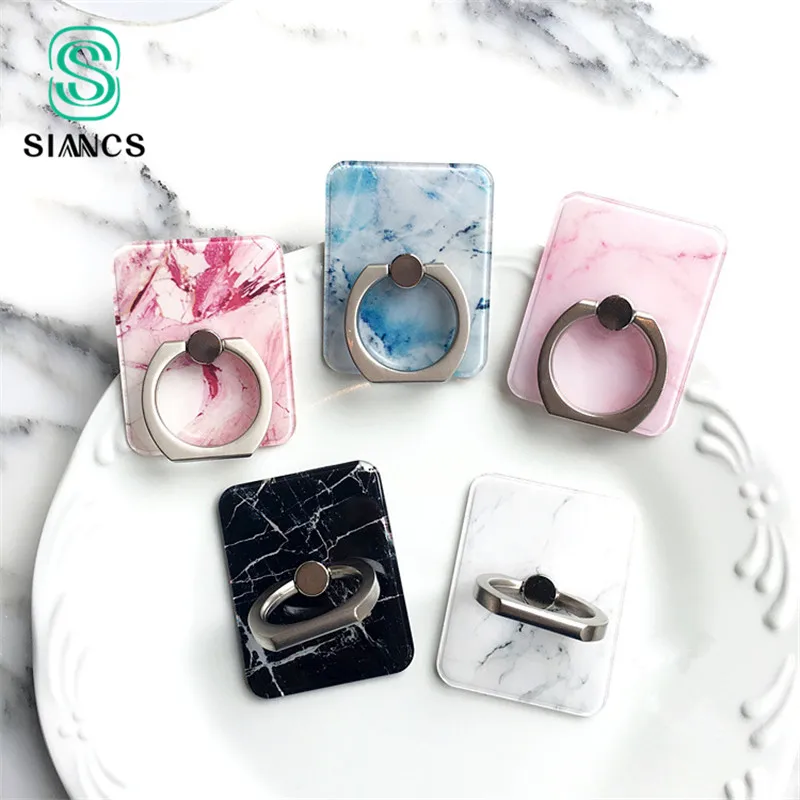 SIANCS Universal Finger Ring Holder Fashion Smartphone Stand Mount Support 360 Degree Rotation for Samsung Xiaomi IPhone10