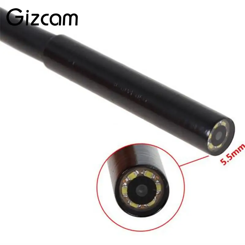 Gizcam Мини USB эндоскоп IP67 Водонепроницаемый Бороскоп микро камера Змея 480P для OTG Android телефон ноутбук ПК