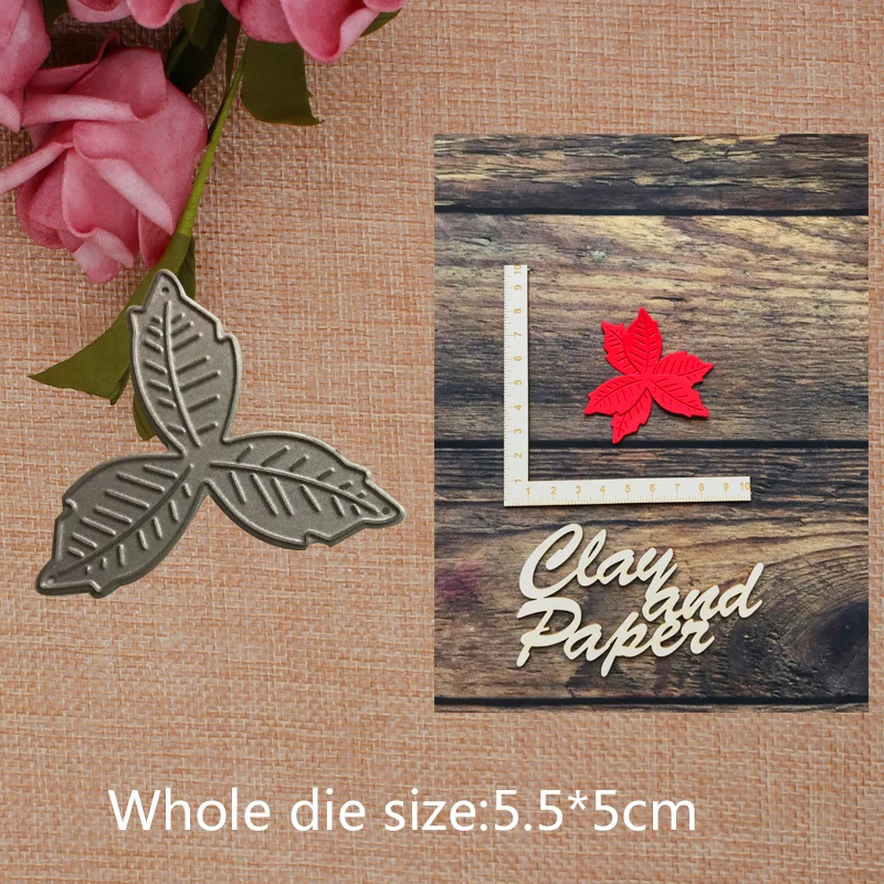 

Tree Leaves Metal Cutting Dies Scrapbooking Album DIY Paper Card Craft Embossing Die Cuts 5.5*5CM