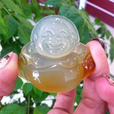 

Buddha Lucky Pendant Chalcedony Lucky Tibet green Buddha Head Pendant