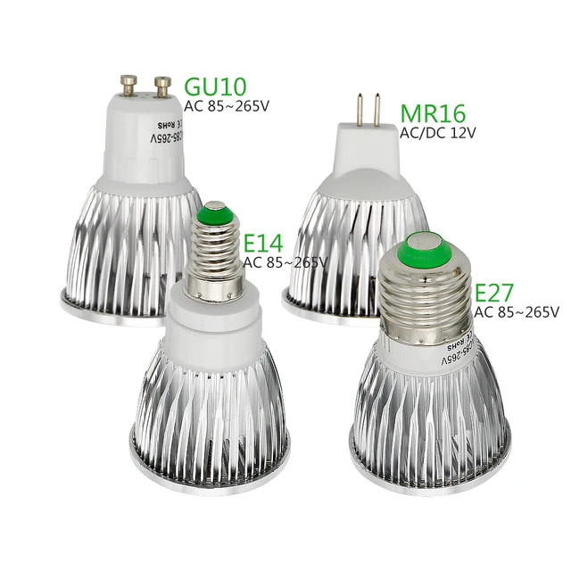 Foco LED COB ampolla GU10, 9W, 12W, 15W, E27, E14, Bombillas regulables, 85-265V, lámpara MR16, CA, CC, 12V, Bombillas de LED, foco Foco LED COB ampolla GU10, 9W, 12W, 15W, E27, E14, Bombillas regulables, 85-265V, lámpara MR16, CA, CC, 12V, Bombillas de LED, foco