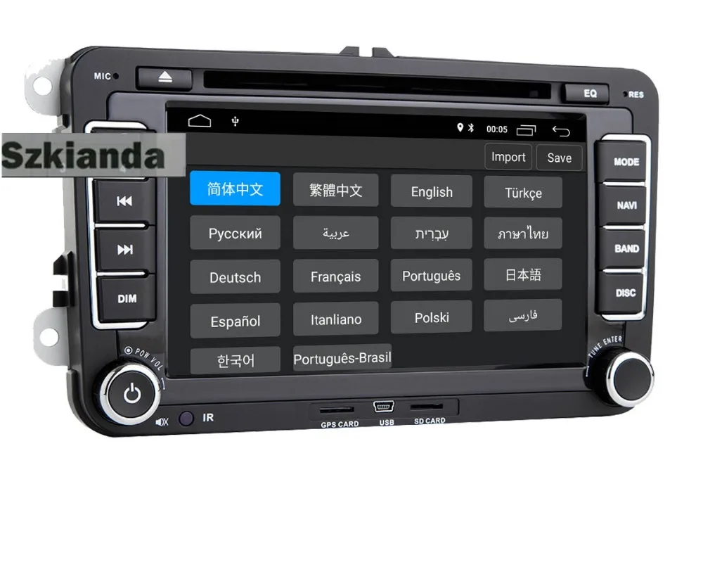 Автомобильный dvd плеер с 7 дюймовым IPS сенсорным экраном Android 9 0 для Volkswagen Passat B5 Golf