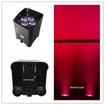 

DJ lighting equipment battery powered wedding uplightings 4x18w battery dj lighting wireless led par rgbwa uv