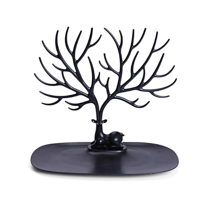 Deer Tray Display Stand ABS Plastic Jewelry Holder Bracelet Ring Necklace Earring Showing Display Shelves Jewelry Organizer