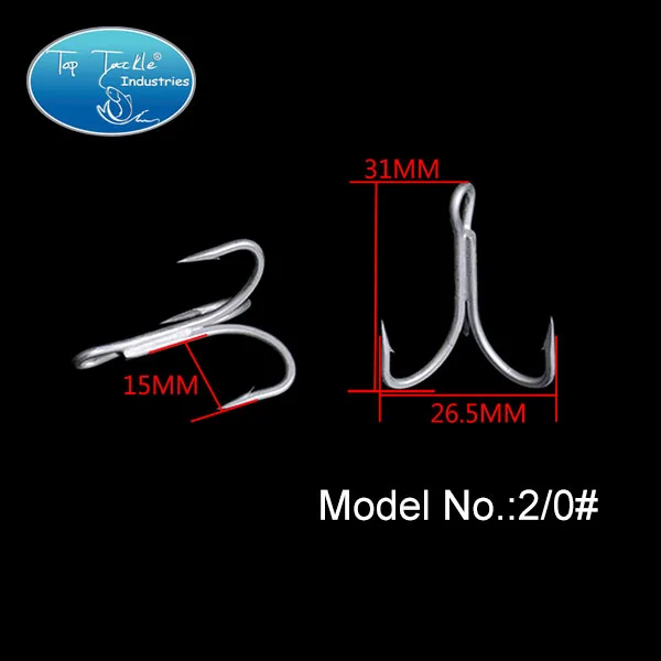 Франция VMC морской водонепроницаемый тройной крючок рыболовные снасти рыболовные Крючки 6 шт./партия - Цвет: 2 6pcs