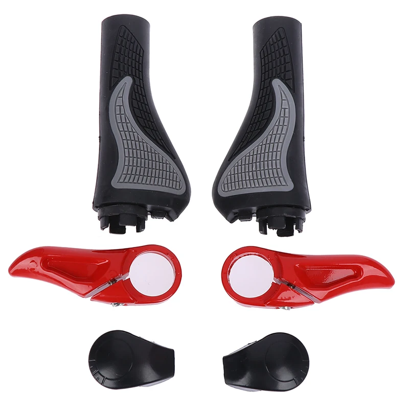 

1Pair Bicycle Bike Grips Anti-Skid Ergonomic Bicycle Grips Bike Bar Ends Handlebars Rubber Push On Bicycle Parts Cycling Grips