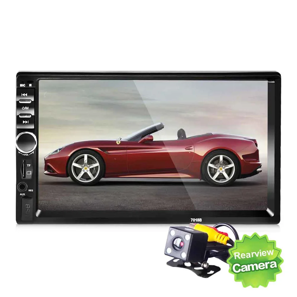 

7018B Double 2 Din Car Radio Auto Audio Stereo Bluetooth Multimedia Player dvd 2Din Autoradio Support Rear View Camera