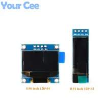 0,91, 0,96 дюймов, серия iec, белый OLED ЖК-дисплей, модуль 0,9" 0,96" 12832 12864 SSD1306, ЖК-экран, Diy модуль IIC, связь