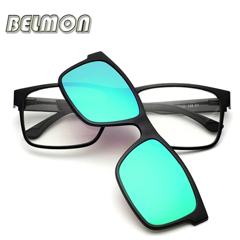 Montura de gafas ópticas de moda para hombres mujeres, montura de anteojos para miopía, gafas de sol polarizadas, imanes con Clip, RS016 - AliExpress