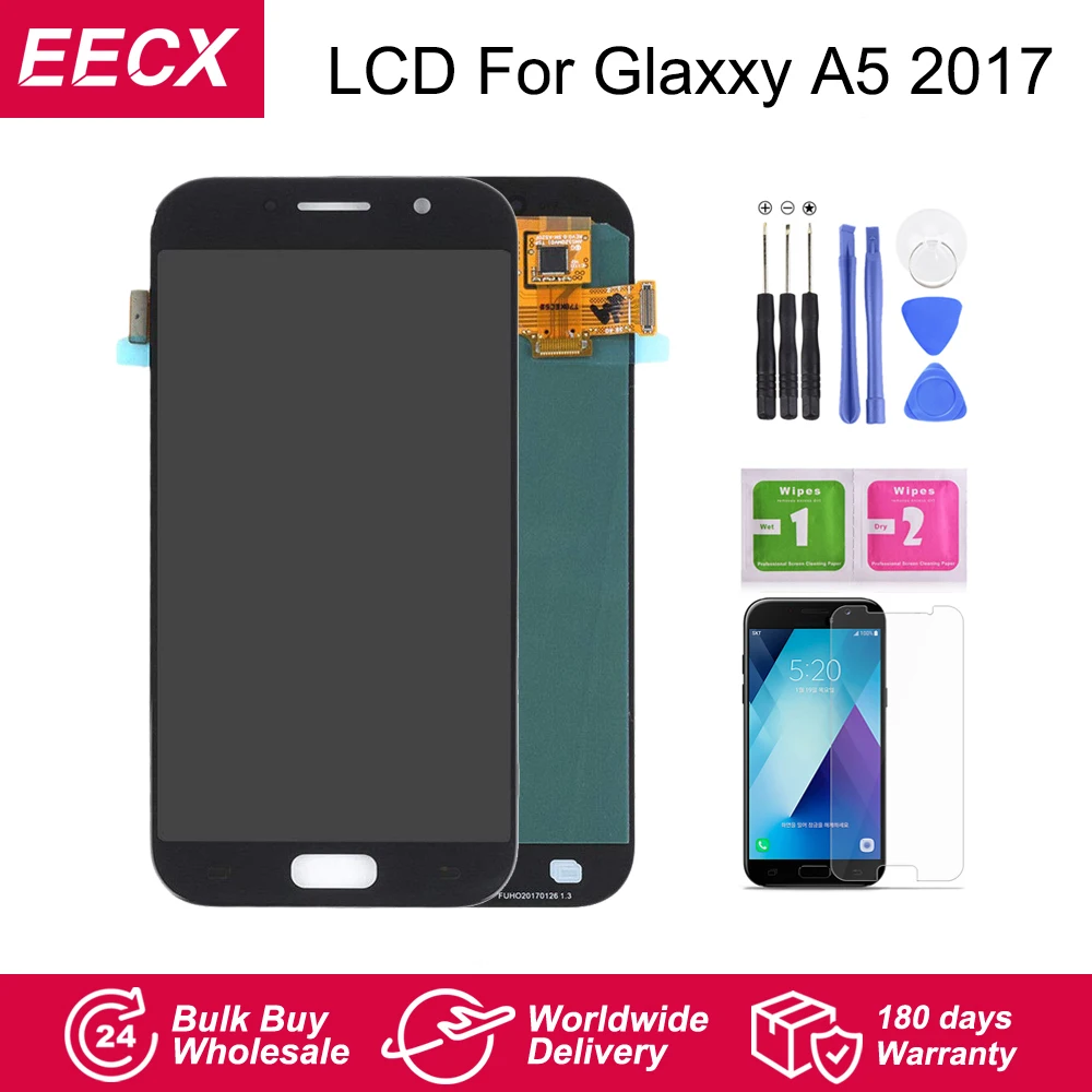 AMOLED A520F ЖК-дисплей для Samsung Galaxy A5 2017 A520 LCD сенсорный экран дигитайзер дисплей |