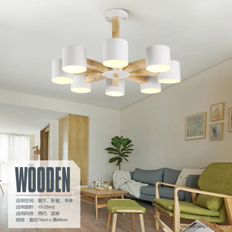 

Nordic European Pendant Lights For Dinning Room Restaurant Modern Wooden Pendant Lamp Hanging Lights 110-240V