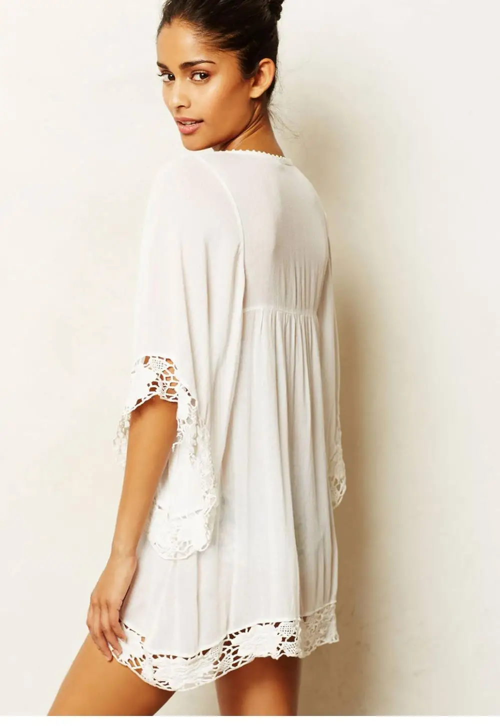 white caftan cover up