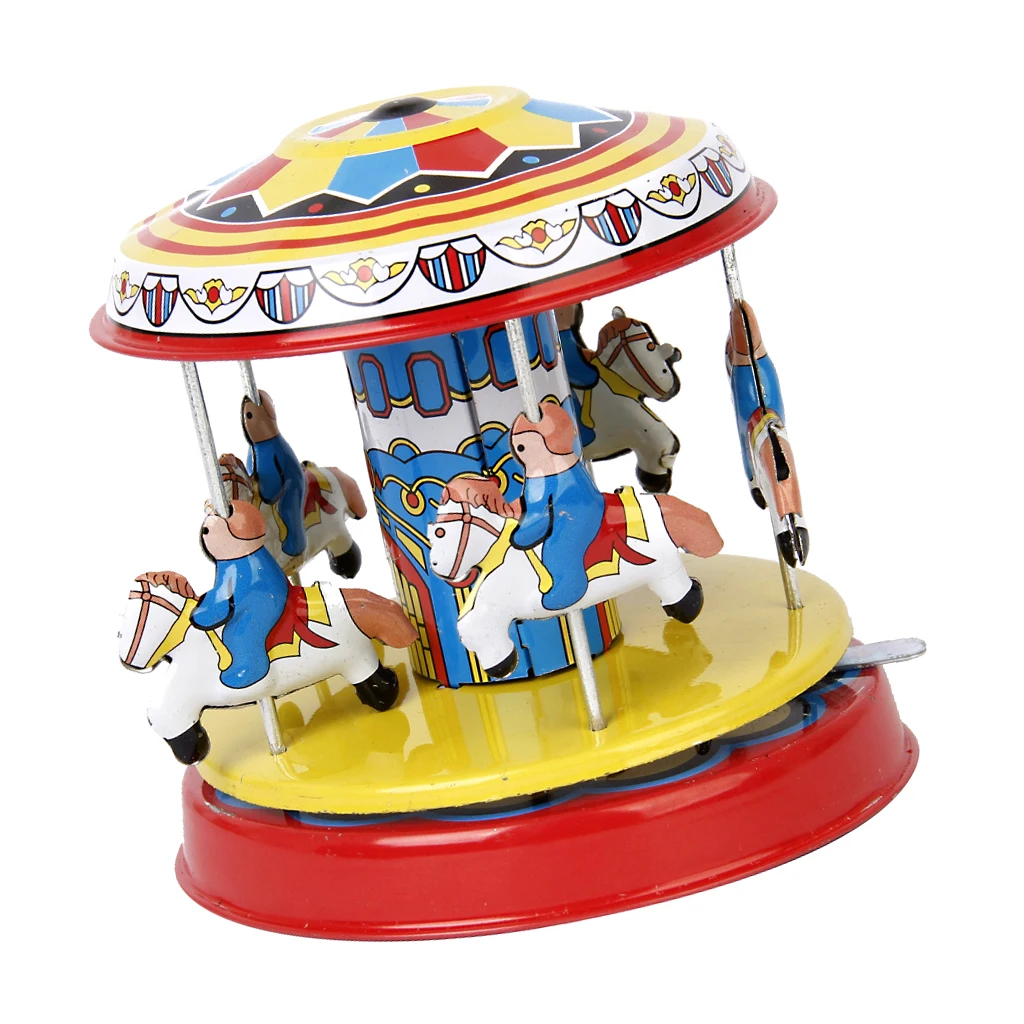 Винтажная вращающаяся лошадка карусель Fairground Merry Go круглые классические игрушки