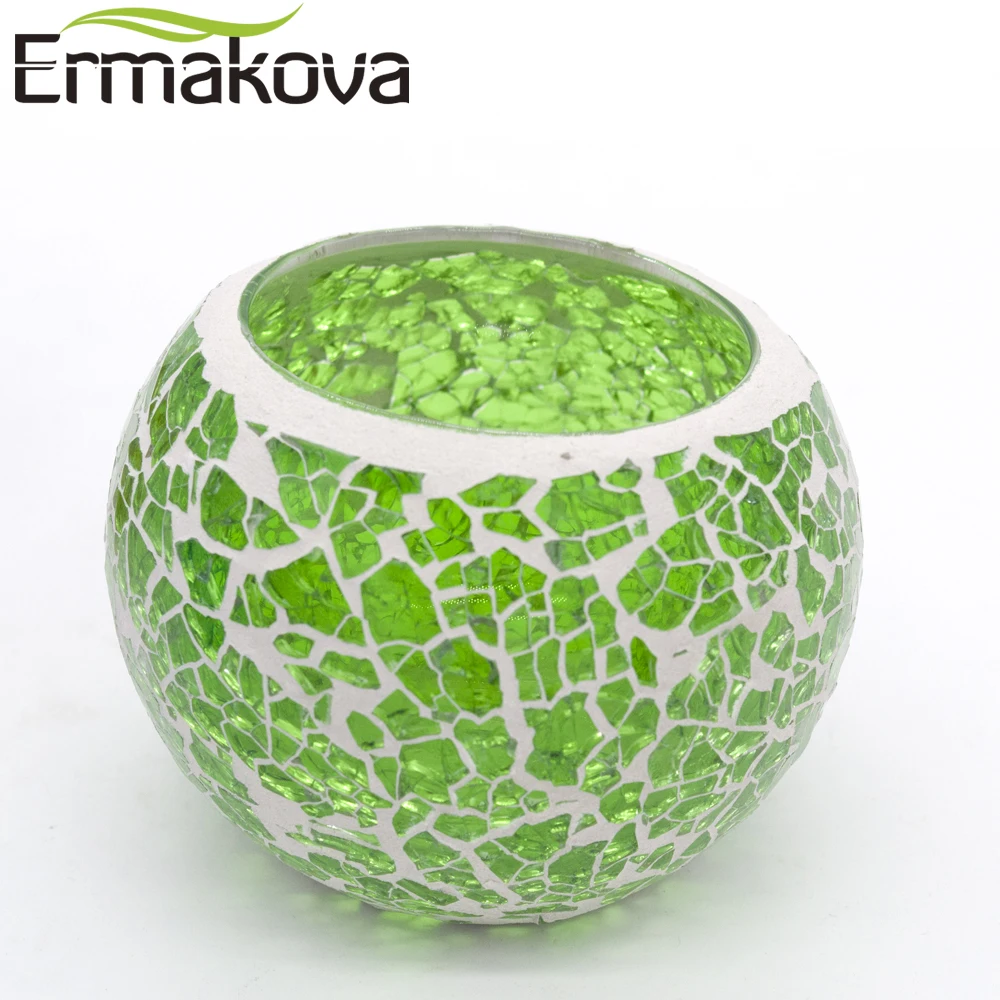 ERMAKOVA 6 5 см ручной работы Стекло мозаика подсвечник Европейский держатель для