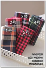 Customized 150cm width red green tartan lattice satin Chiffon silk gauze Cloth Fabric Shirt coat skirt
