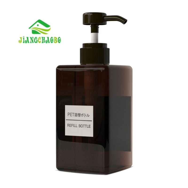 Квадратная бутылка для лосьона JiangChaoBo 450 мл шампуня бутылочка очищения лица тела
