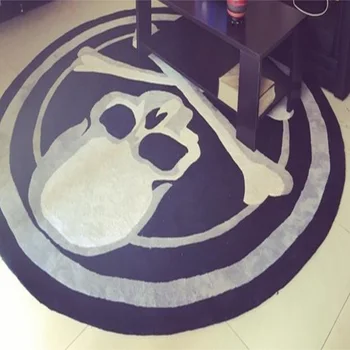 

Skeleton round carpet trend personality black and white living room sofa bed bedroom fashion custom carpet accessories room mat