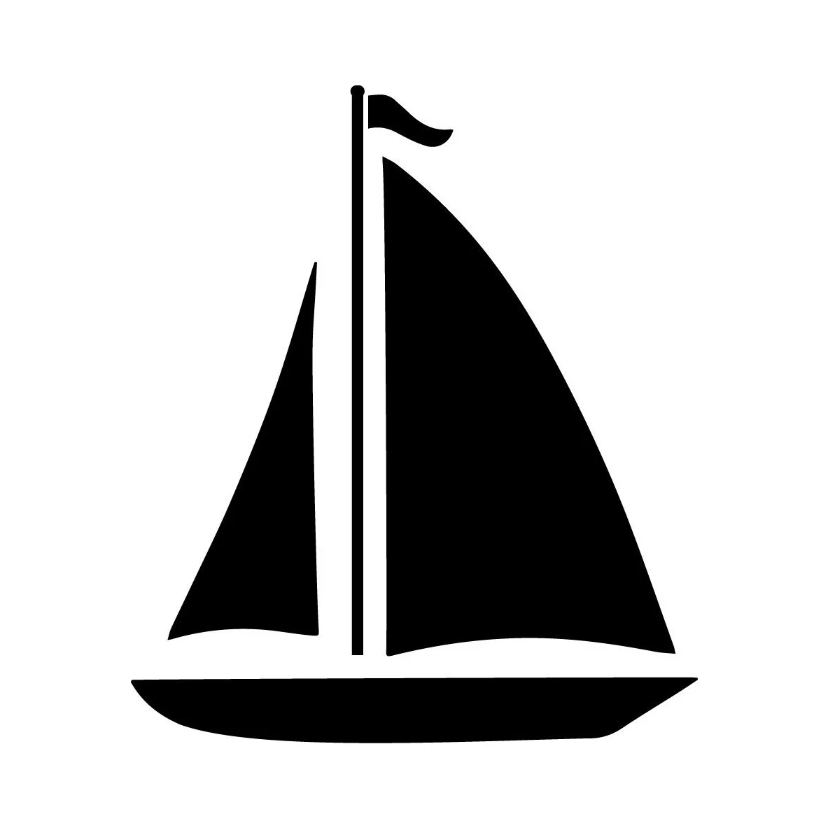 Sailboat Decal Window Bumper Sticker Car Decor Sail Boat Sailing Ocean Sea Beach