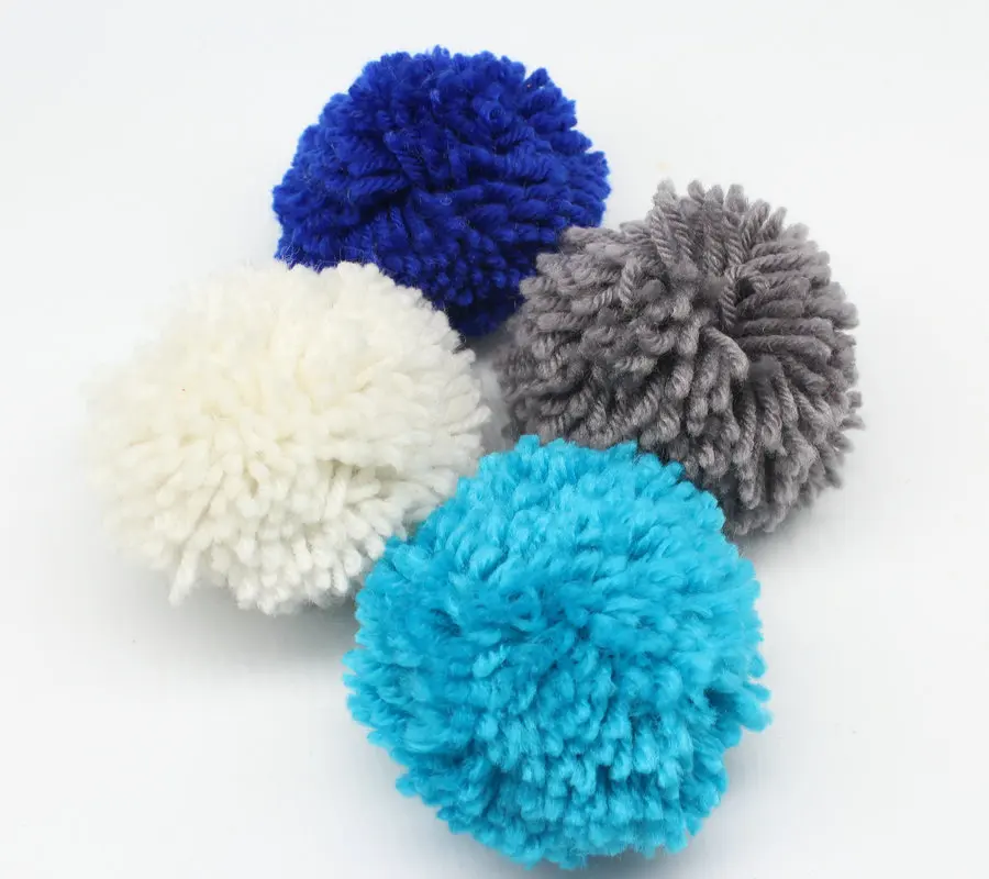 100pcs 70mm Large Mix Color Hand Made Yarn Ball Garland Diy Pom Pom