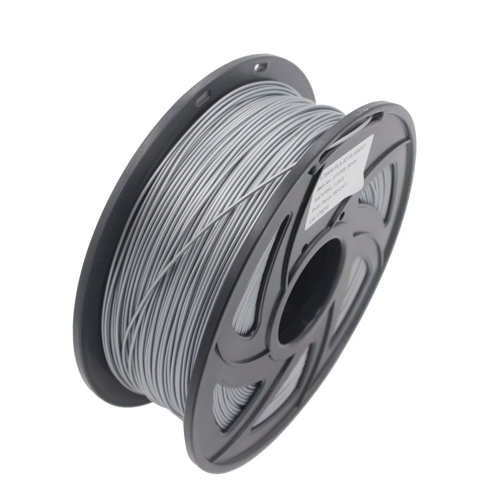 Silver Pla нить для 3d принтера материал Pla нить 1,75 мм Диаметр печатного материала поставка 3d принтера s 1 кг 2.2Lb/катушка-SCL - Цвет: Silver