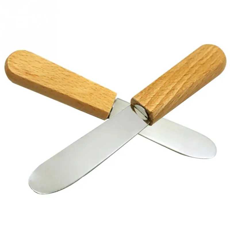 Высококачественный мини-инструмент, милый нож для джема, скребка для сыра, крема, детская деревянная ручка