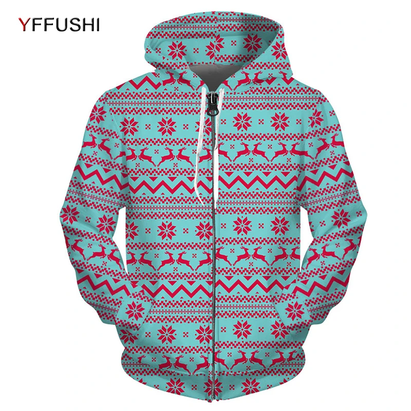 YFUSHI 2019 Новый Новогодние майки для мужчин толстовки Модные мужские/женские с