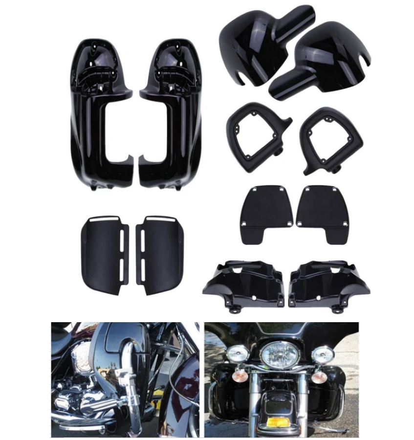 Vivid Black Lower Vented Fairing For Harley HD Road King Street Glide