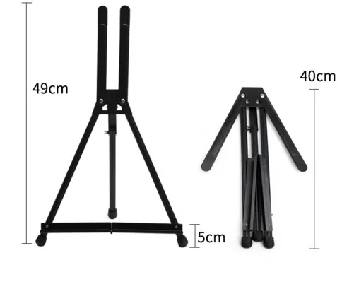 Comprar Pantalla plegable del caballete de la pintura Marco de caballete de dibujo de aleación de aluminio estante de exhibición ajustable del trípode del artista ACT041