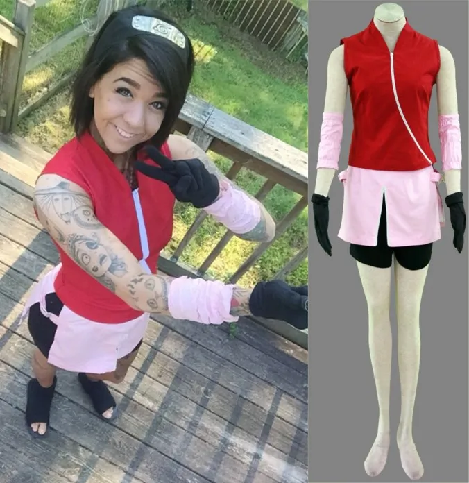 Аниме косплей Харуно Сакура наруто костюмы на Хэллоуин|cosplay design|cosplay costume storecosplay
