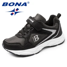BONA/Новинка; типичный стиль; детская повседневная обувь; уличные модные кроссовки; обувь на липучке; Лоферы для мальчиков; синтетическая обувь на плоской подошве для девочек