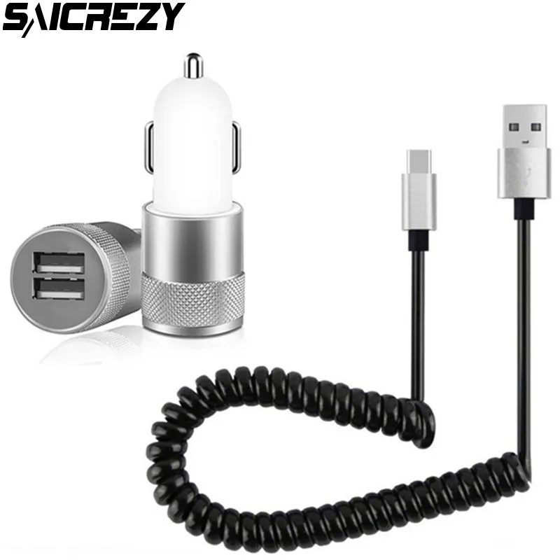 

Stretch Flexible USB Cable + 5V 2.1A Dual USB Car Charger for Sony Xperia 1 10 Plus XA3 XA2 XA1 XA L2 L3 XZ2 XZ1 XZ Premium M4