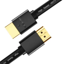Тонкий HDMI кабель Позолоченный штекер 1,4 Версия 1080p 3D Папа-разъём HDMI папа HDMI кабель 0,3 м 1 м 1,5 м для ТВ ps3 проектор