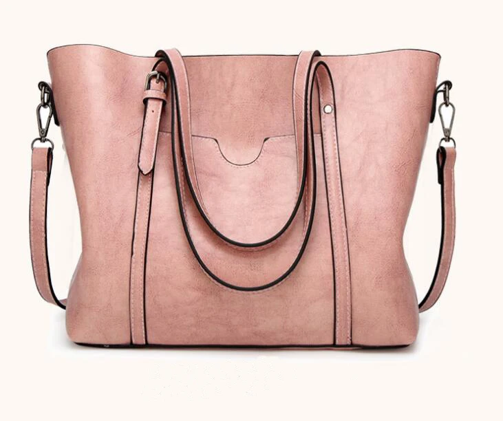 FGJLLOGJGSO, роскошная женская сумка, дизайнерские сумки-мессенджеры, большая сумка-шоппер, сумка на плечо, женская мягкая кожаная сумка - Цвет: pink
