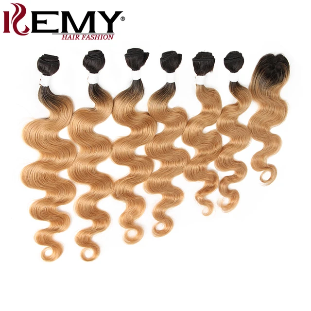 Best Offers Brazilian Human Hair 6 Bundle With Closure KEMY HAIR Body Wave Human Hair Weft Non-Remy Ombre Brown Hair Extension Free Shipping Best Offers Brazilian Human Hair 6 Bundle With Closure KEMY HAIR Body Wave Human Hair Weft Non-Remy Ombre Brown Hair Extension Free Shipping