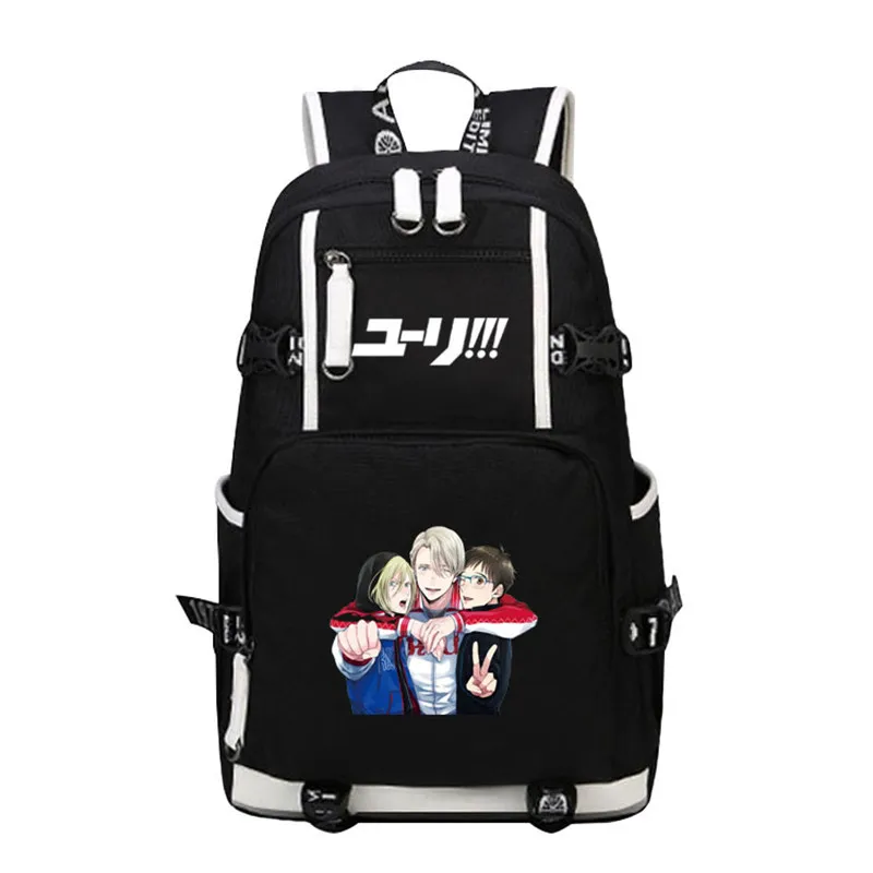 Новый рюкзак YURI On ICE для мужчин и женщин сумки ноутбука подростков школьные Mochila 17