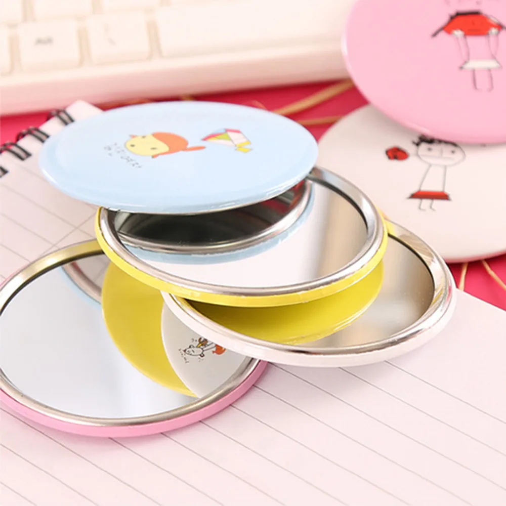 Tinplate Shatter proof 1 PC Round Unbreakable Pocket Makeup Mini Mirror