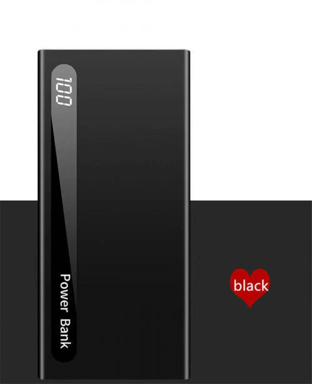 Лидер продаж, тонкий внешний аккумулятор 30000 мАч для мобильного телефона, внешний аккумулятор, портативное зарядное устройство с двумя usb-портами, повербанк для Xiaomi Mi iPhone X Note