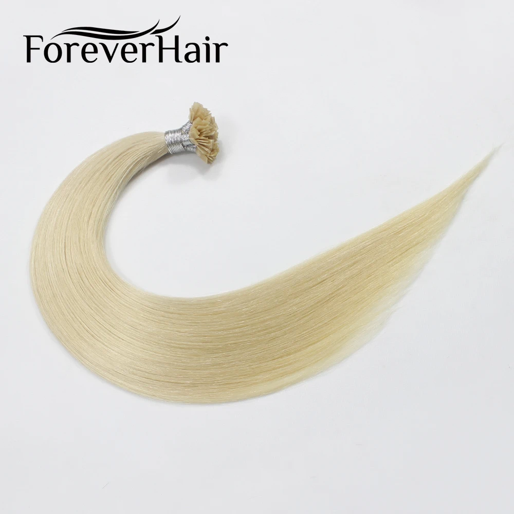 Human Hair Extension 100% Remy Pre Bonded Flat Tip Straight Capsules Keratin Fusion 50g/pac 16" 18" 20"