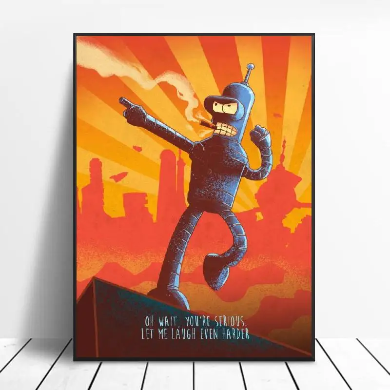 Художественный постер Bender на холсте Современная Минималистичная Настенная