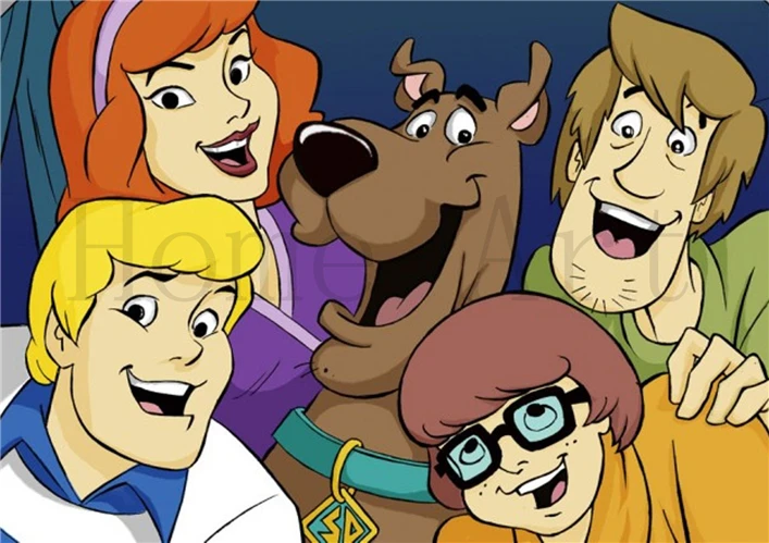 Scooby doo плакат ясное изображение наклейки на стену украшение дома высокое качество печать белая бумага с покрытием домашний арт бренд